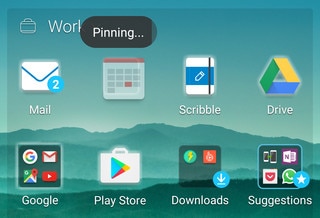 Image showing an app being pinned.