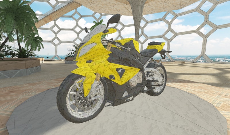 motorcycle low polygon streaming