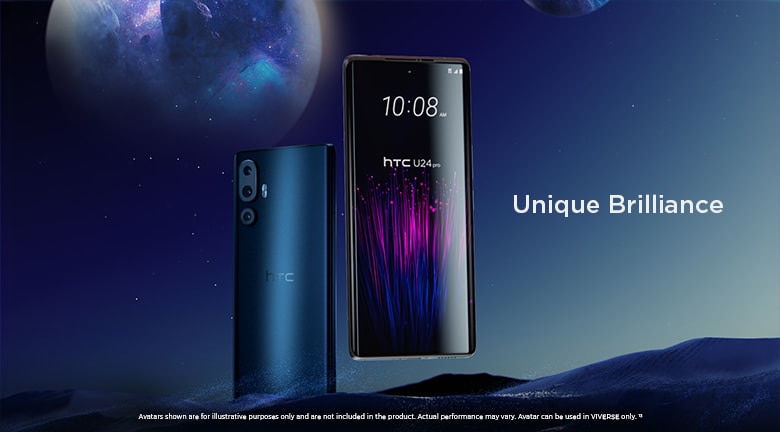 Features of HTC U24 pro, new Android phone with triple 50 MP cameras, AI functionality, AR messaging, and more.