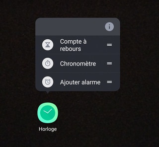 Screen showing app shortcut