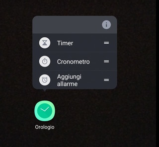 Screen showing app shortcut