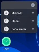Screen showing app shortcut