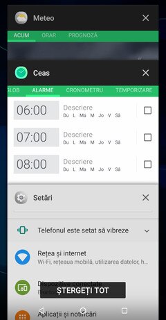Screen showing Recent apps