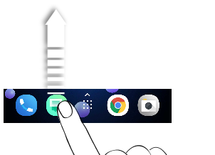 Illustration shows how to customize the launch bar by replacing pre-installed app shorcuts.