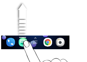 Illustration shows how to customize the launch bar by replacing pre-installed app shorcuts.