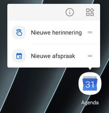 Screen showing app shortcut