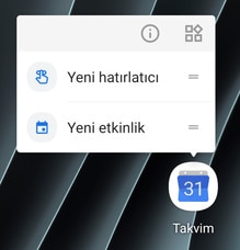 Screen showing app shortcut