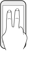 Image illustrating how to do a two-finger swipe.