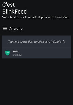 Image présentant la vue des flux de BlinkFeed.