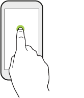 Image illustrating how to press and hold.