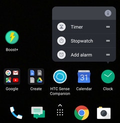 Screen showing to press and hold an app and choose from app shortcuts