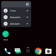 Screen showing to press and hold an app and choose from app shortcuts