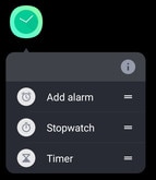 Screen showing app shortcut