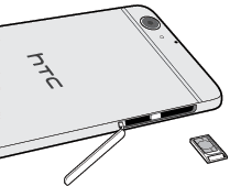 L'immagine mostra come inserire le schede SIM.