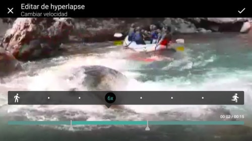 Una imagen que muestra cómo editar hyperlapse