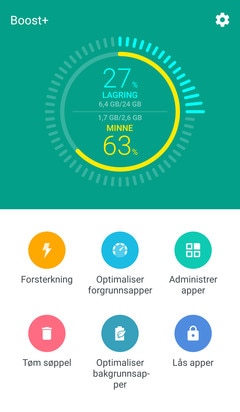 Bilde som viser HTC Boost plus.