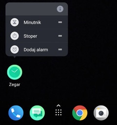 Screen showing to press and hold an app and choose from app shortcuts