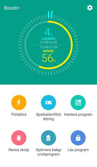 Bilden visar HTC Boost plus.