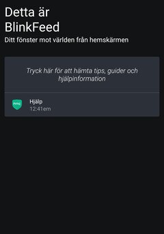 Bilden visar BlinkFeed-flöden.