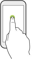 Image illustrating how to press and hold.