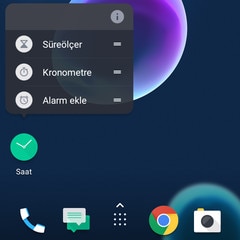 Screen showing to press and hold an app and choose from app shortcuts