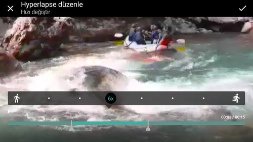 Hyperlapse düzenlemeyi gösteren görüntü