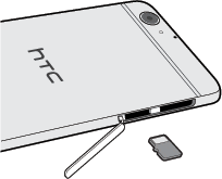 Image showing how to insert the storage card.
