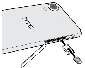 Image showing how to insert a SIM card.