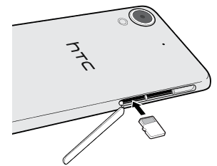 Image showing how to insert the storage card.