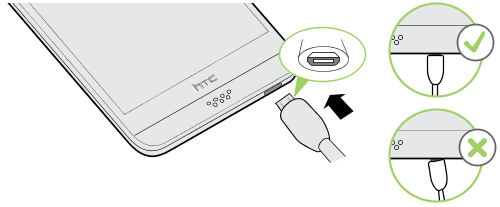 Image showing how to inser the USB cable. 