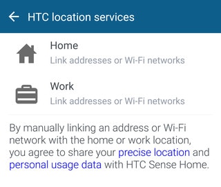 Image showing where to set locations for the Sense Home.