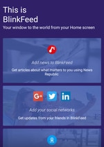 Image showing the feeds view of BlinkFeed.