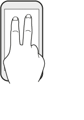 Image illustrating how to do a two-finger swipe.