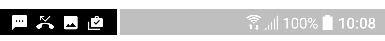 Screen showing the notifications area of the status bar.