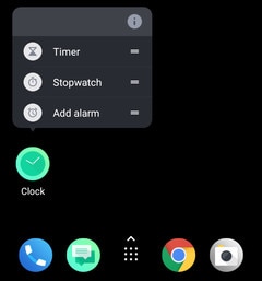 Screen showing to press and hold an app and choose from app shortcuts